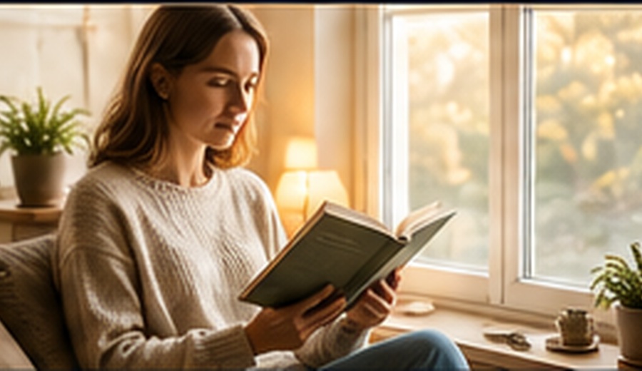 A member reading a beautifully designed guide